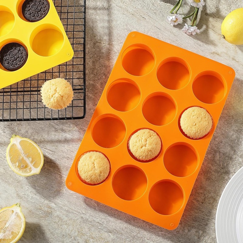 Oreo Silicone Mold 12 Cavity Round Baking Candy Chocolate Cookie Mold gallery