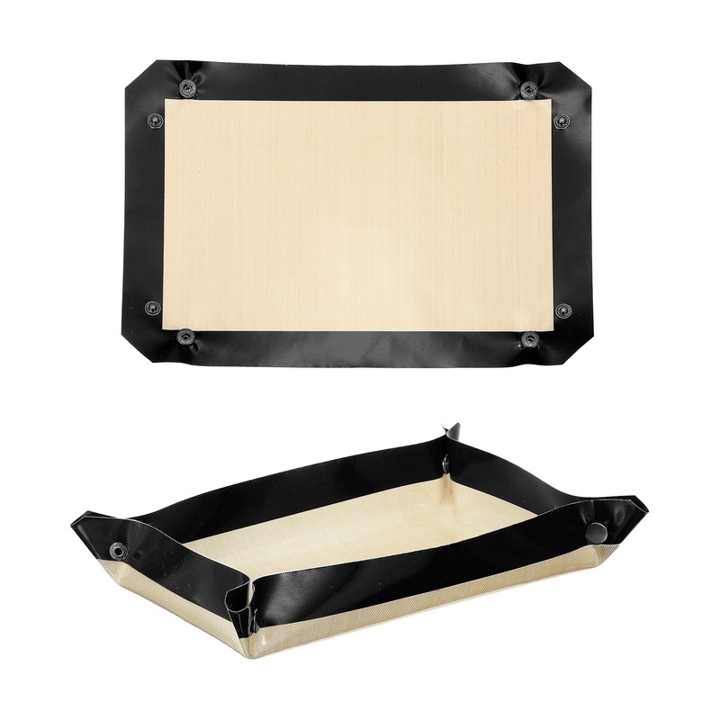 Silicone Baking Mats, 11.8 x 9.1Inch Reusable Silicone Baking Mat Sheet, Black