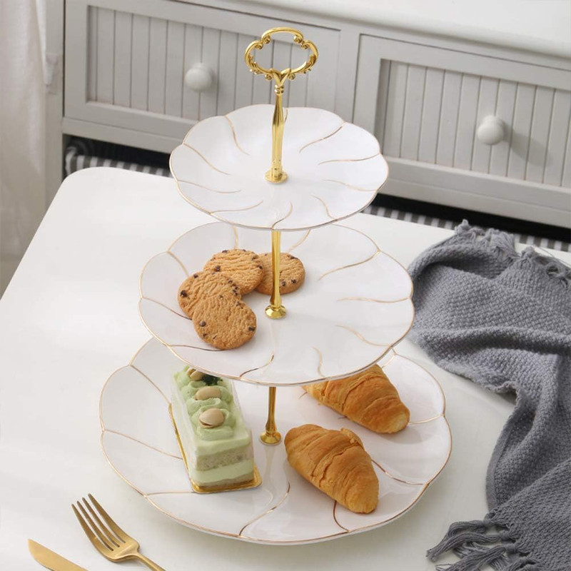 8 Sets 3-Tier Cake Stand Handles Hardware for Plates Cupcakes Fruit Trays 2 Styl gallery