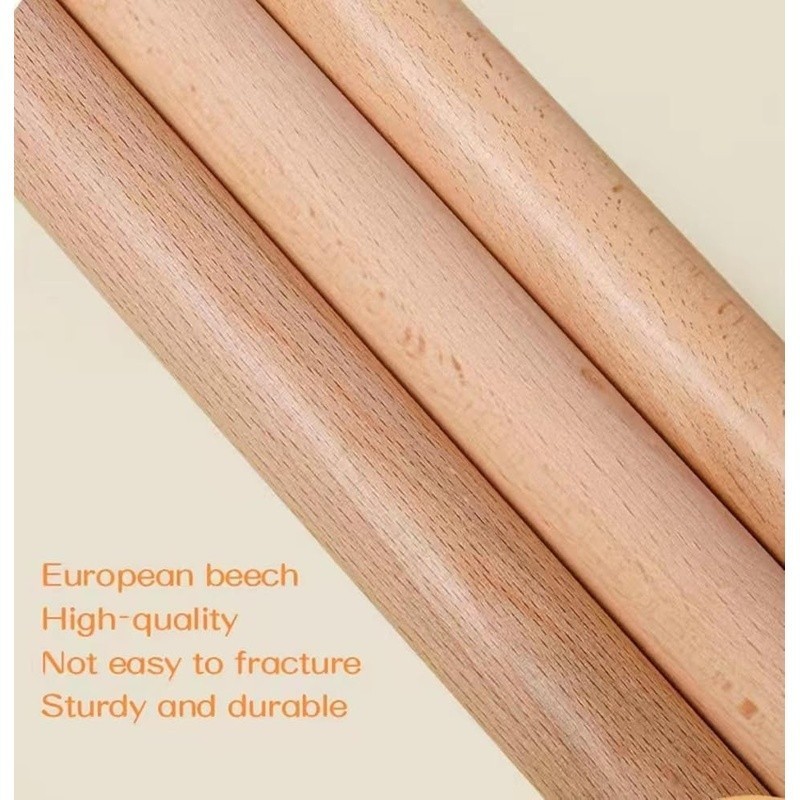Beechwood Rolling Pin Tapered Design Durable Dough Roller Baking Pastry Cookies gallery