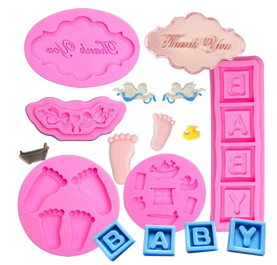 Muyulin Pink Baby Shower Fondant Molds (3 Pack) gallery