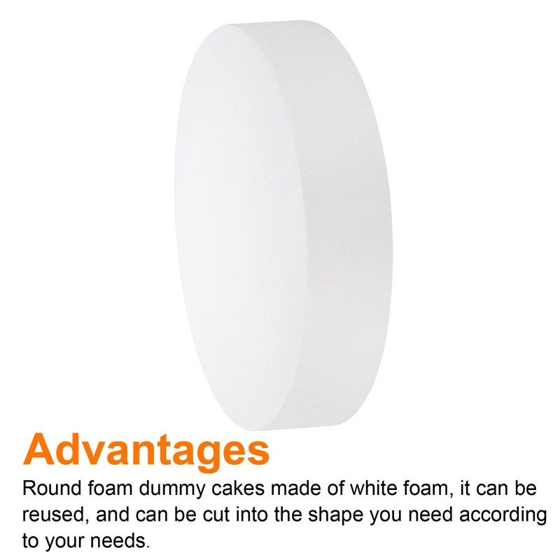Round Foam Cake Dummy 14 Inch x 2 Inch Circle Dummy Cake Set for Wedding Cakes gallery