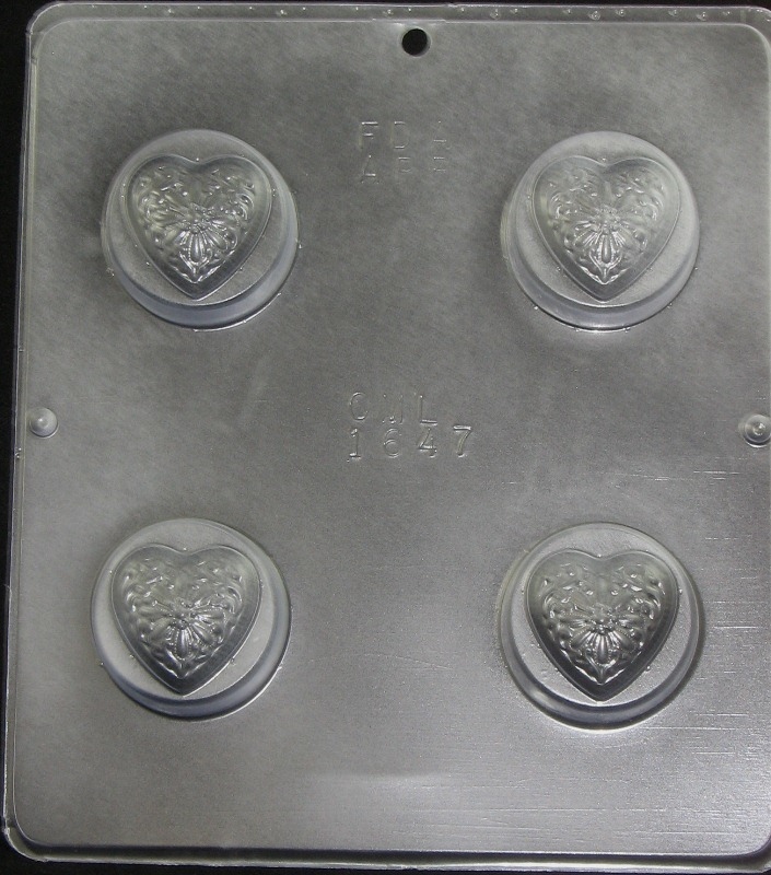 Filigree Heart Chocolate Cookie Sandwich Mold Valentines Day 1647 NEW gallery