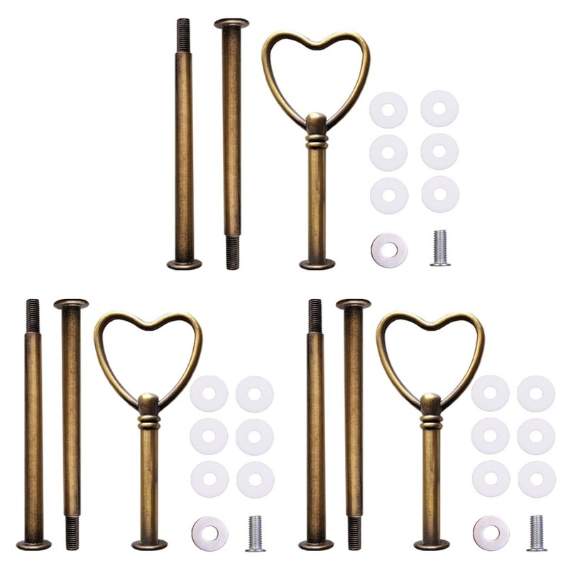 3-Tier Cupcake Retro Golden Stand Hardware Fittings, Metal Mold Round Holder …