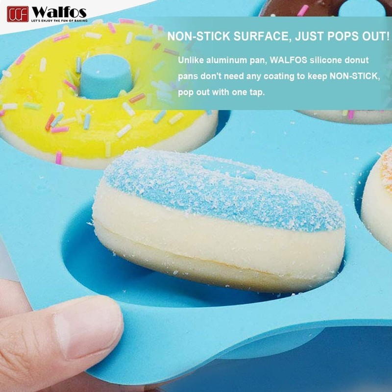 Non-Stick Silicone Donut Mold Set - Heat Resistant, BPA Free, Dishwasher Safe (4 gallery