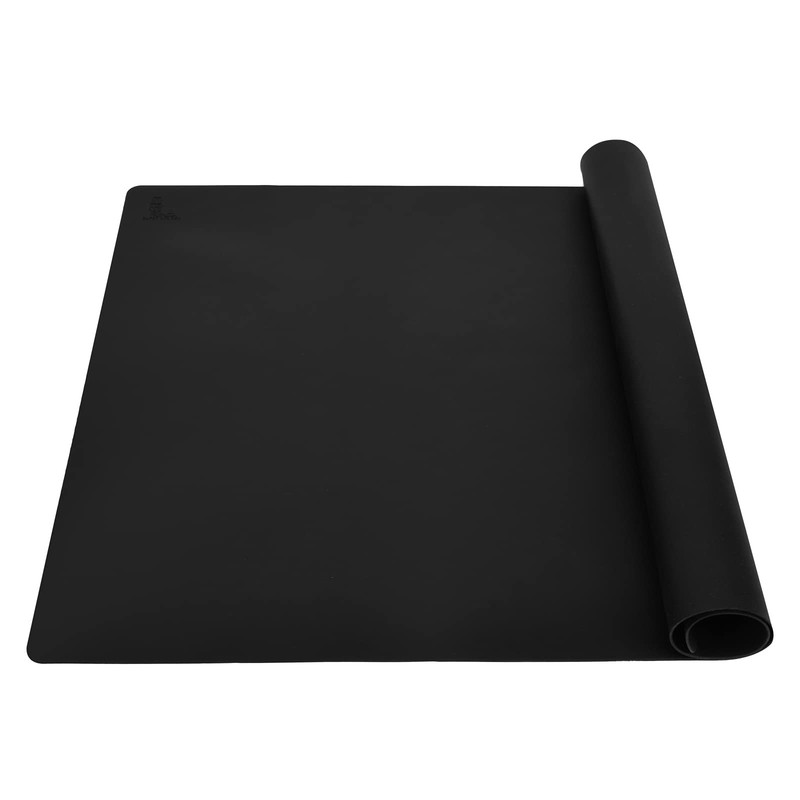 Thick Silicone Counter Mat Large 23.4″by15.6″, Heat 23.4″L x 15.6″W, Black