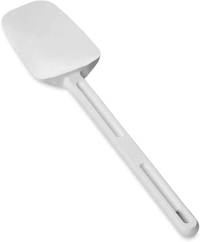 mercial Spoon-Shaped Spatula, 13 1/2 in, White – Includes