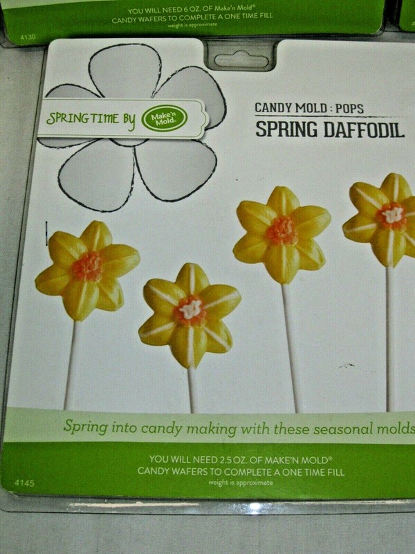 Make 'n Mold 4= Packages Candy Easter Eggs Flowers Spring Candy Pretzel NIP gallery