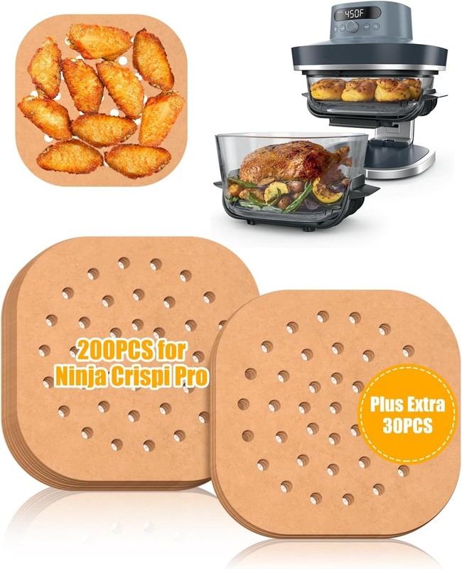 230PCs Air Fryer Liners Perforated for Crispi Pro 6-in-1 Glass Air