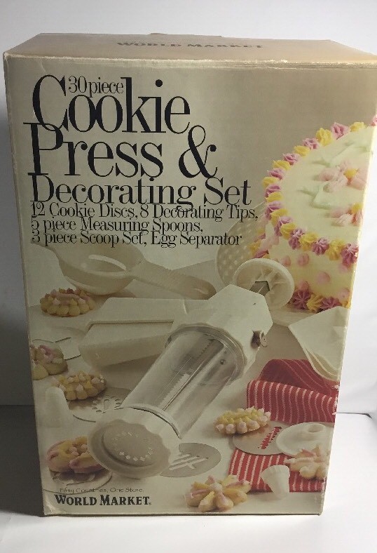World Market 30 Piece Cookie Press & Decorating Set