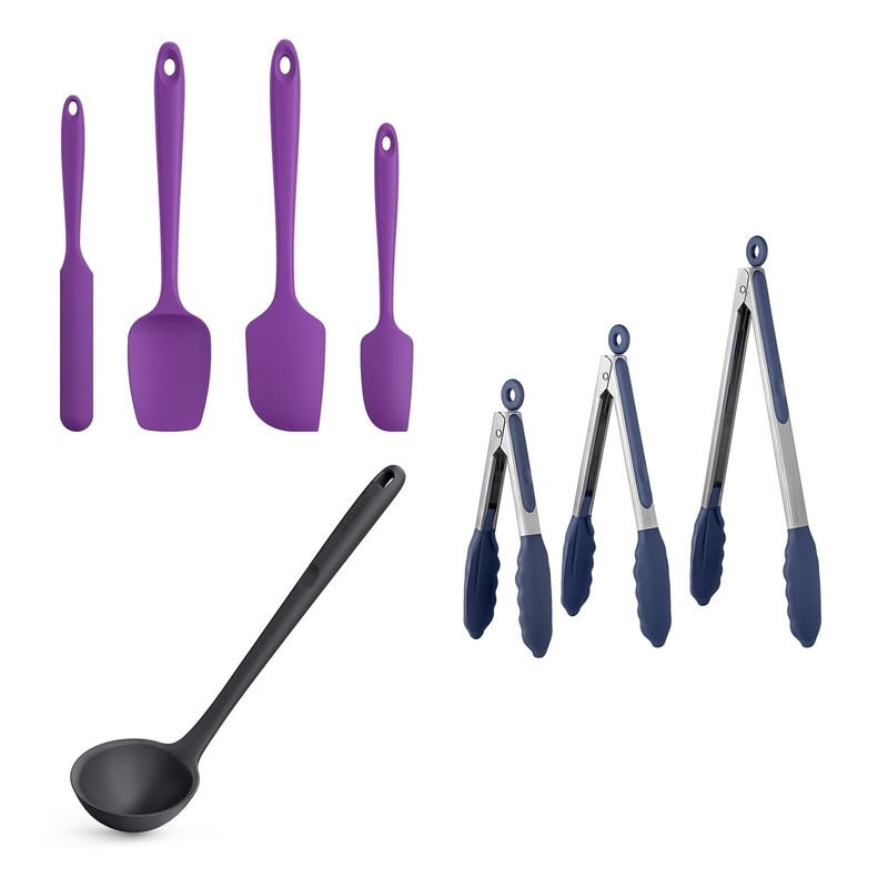 U-Taste Heat Resistant BPA Free Flexible Silicone Spatula (Purple), and Non S...