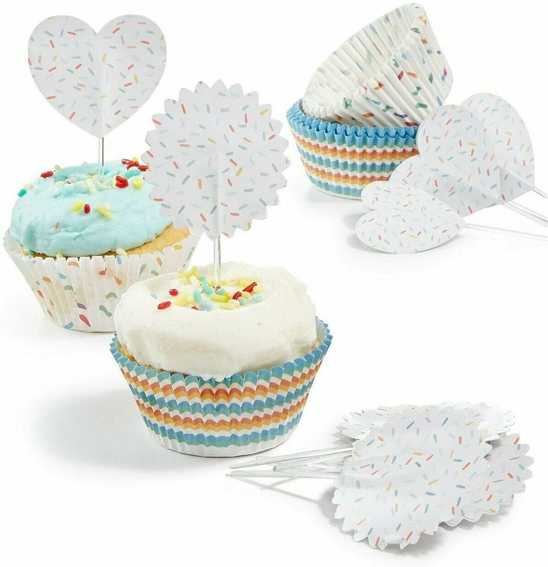 Martha Stewart Collection FUN Cupcake Liners & Toppers – 48 included