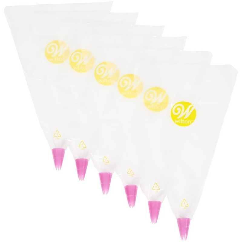 Disposable Decorating Bags with Tips Set of 6 All in One gallery