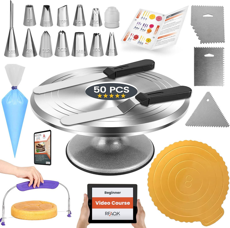 Kit de 50 piezas para decoración de pasteles con 12″