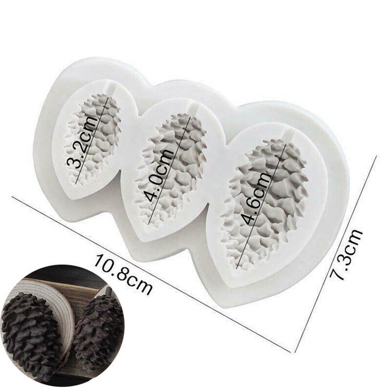 Silicone Mold Fondant Chocolate Christmas Xmas Cake Baking Mould Pine Cone Nut gallery