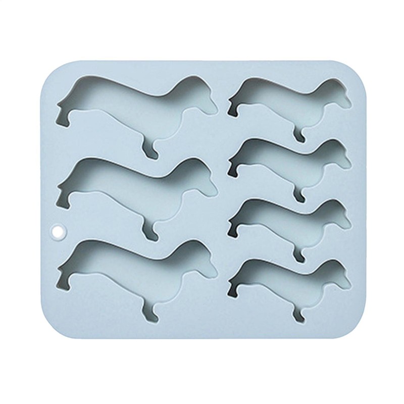 Dachshund Shape Chocolate Silicone Candy Molds Baking Ice 7 Cavity DIY Cupcake