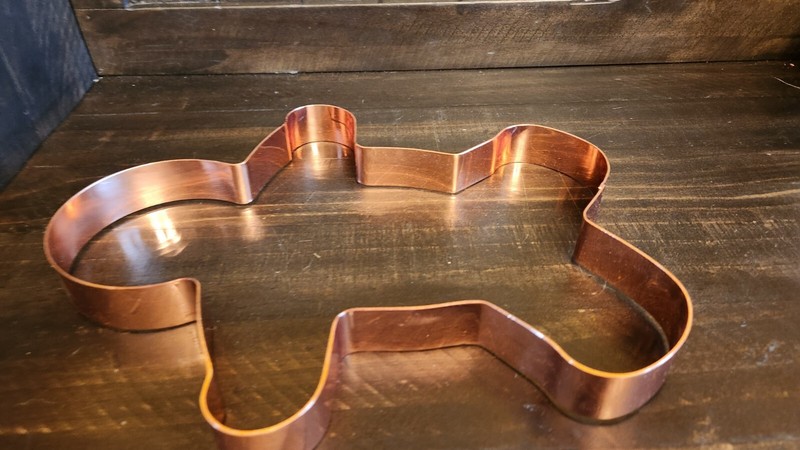 10" Gingerbread Man Copper Metal Cookie Cutter gallery