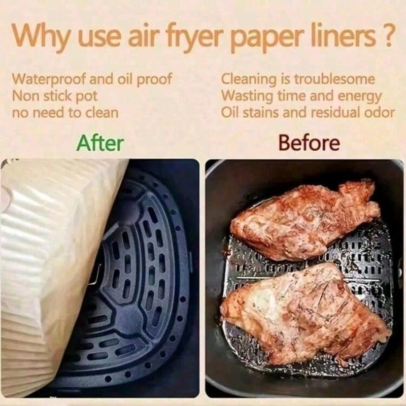 100pcs Air Fryer, Paper Air Fryer Liner, Paper Basket Bowl, Homemade Sweets gallery