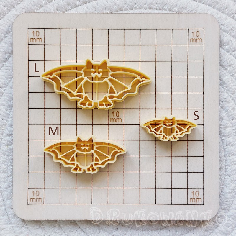 Bat Animal Wild Cave Vampire Scary 3 Polymer Clay Cutter For Earring Jewelry gallery