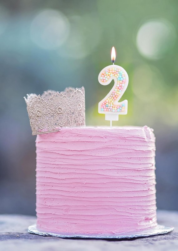 EAKE Number 2 Birthday Candle 3D Macaron Glitter Pastel 2 Candle Birthday Girl gallery