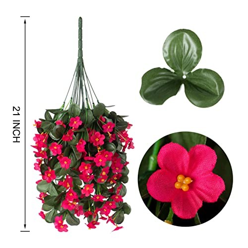 Artificial Fake Hanging Flowers for Spring Outdoor Outside Hot Pink gallery