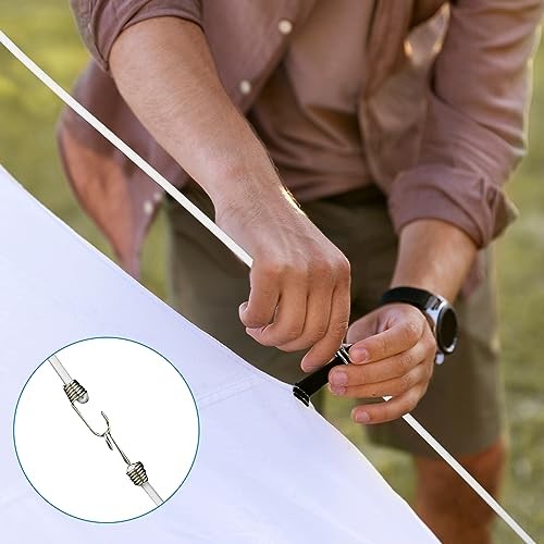 15 Pack Heavy Duty Bungee Cords with Hooks 10 Inch Mini Bungee Cords White gallery
