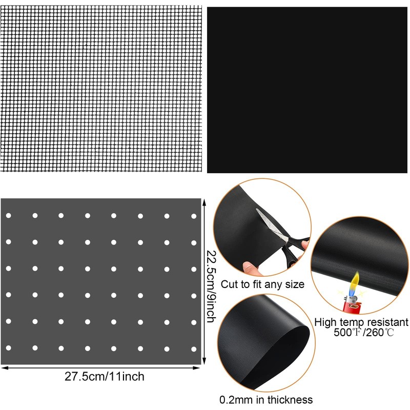 Yetene 6 Pack Reusable Liners for Toaster Oven Non Stick 9 x 11 Inch, Black gallery
