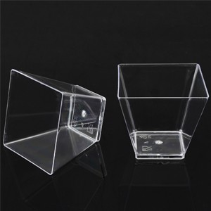 50Pcs Square Mini Plastic Dessert Cups,3.5Oz Clear Plastic Parfait gallery