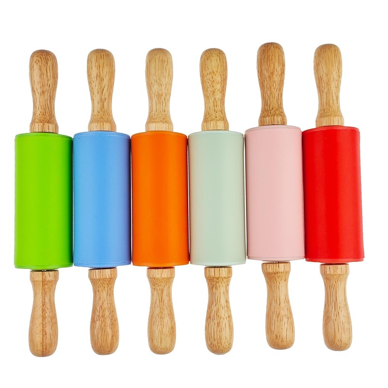 Small Dough Roller Rolling Pin For Kids Home Kitchen Baking 9 Inch 12 PCS gallery