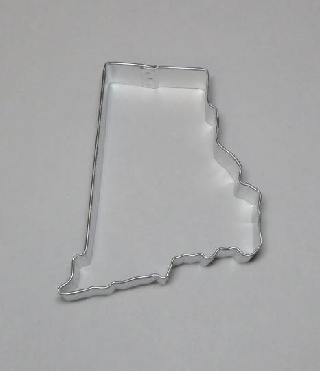 3.5″ Rhode Island RI Cookie Cutter Tin Steel USA Map Outline The Ocean State