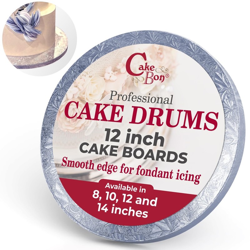 Round Cake Boards – Sturdy 1/2 Inch Thick Cake Drums – 12 Inch Professional B…