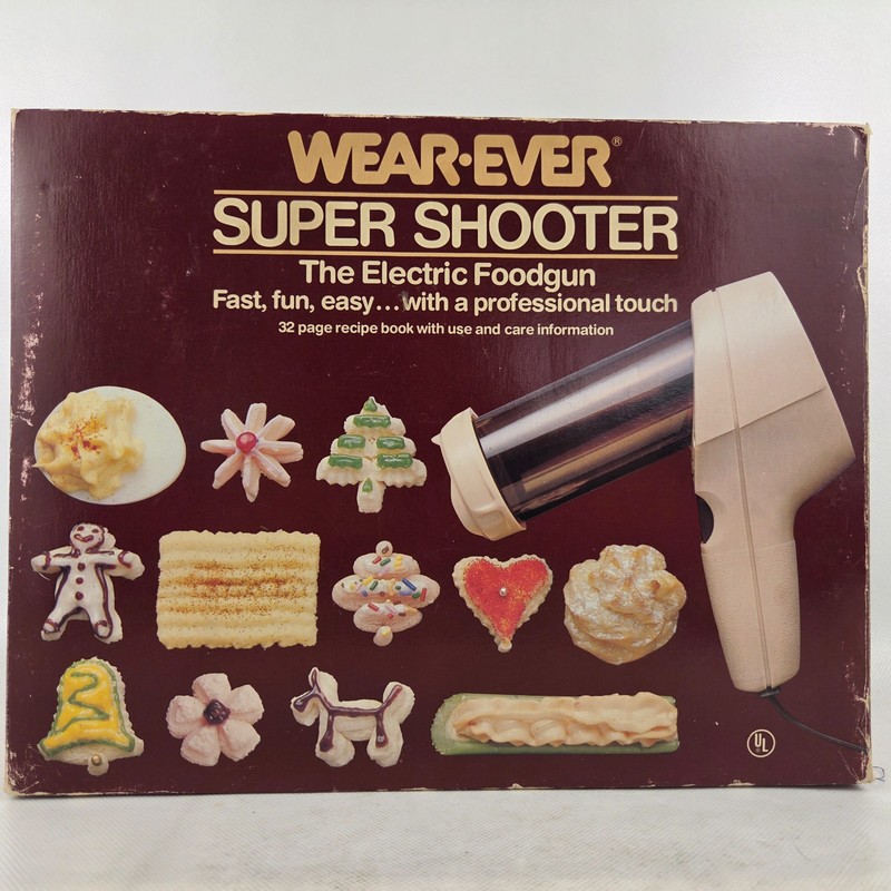 Wear-Ever Super Shooter Electric Cookie Pastry Press Gun In Box 70123 Working