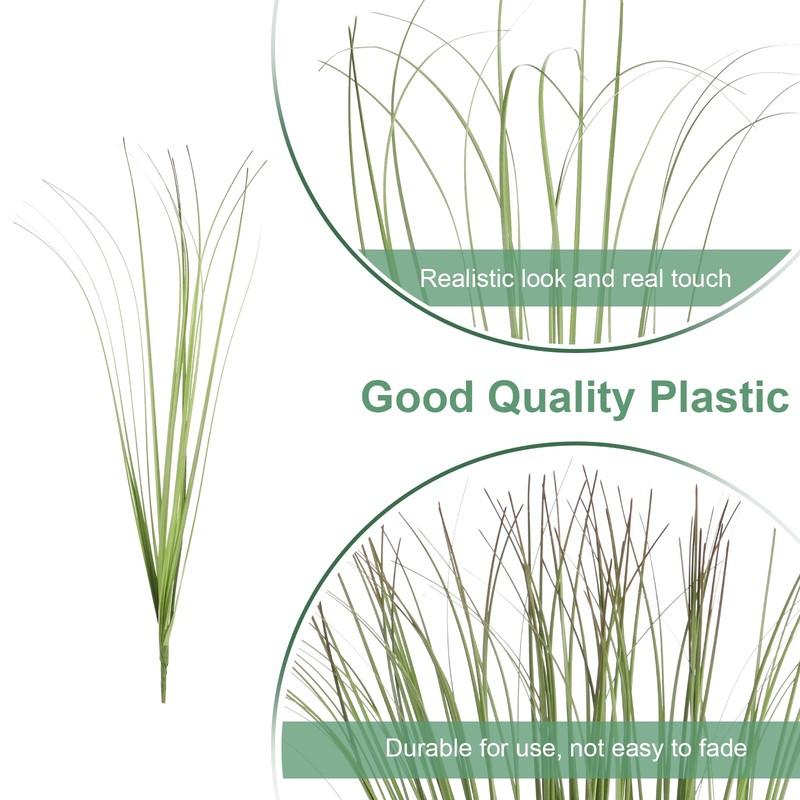 24Pcs Artificial Grass Plants, 18.5" Green Fake Grain for Decoration gallery
