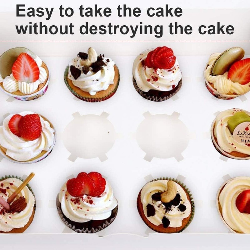 Rarapop 6 Pack Cupcake Boxes for 12 Cupcakes gallery