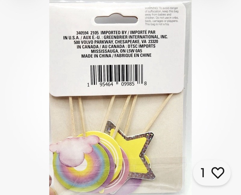 (Lot of 4) UNICORN Voila Cupcake Wraps & Picks, NEW. 12 Of Each gallery