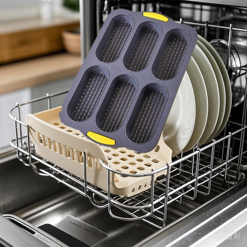 Hot Dog Bun Pan,6 Cavity Bread Loaf Pan,Silicone Hotdog Bun Mold,Nonstick & Heat gallery