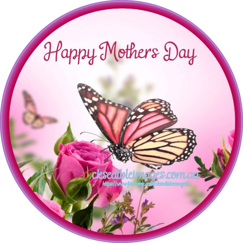 Mothers Day  Edible Image Cake Icing Topper 5-8 Inches Diameter