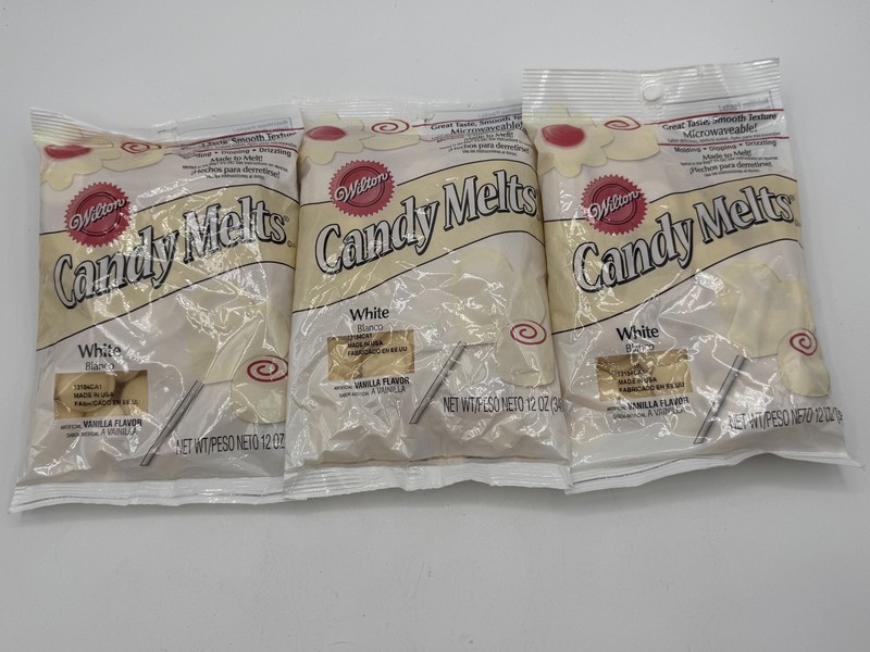 3 pk. Wilton Candy Melts - White - 12 oz Bag ea. Holiday Christmas Melt, NEW gallery