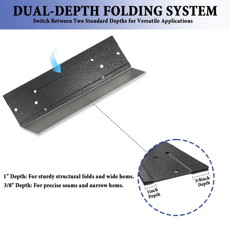 Gaquecy 12 Inch Folding Tool Sheet Metal Bender For Hvac 3/8 1 Fold Depth gallery