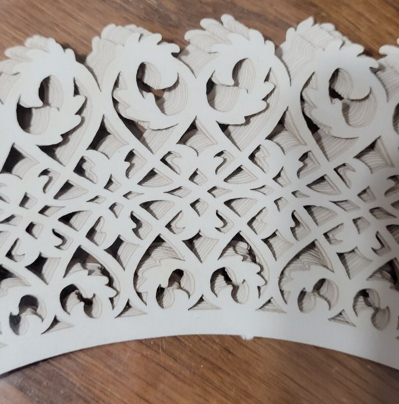 White Filigree Cupcake Wrappers laser Cut Designs White Paper Orchid 48 Count gallery