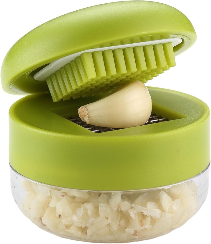 2PCS Garlic Presses, Chopper, Stainless Steel Blades Cutter, Green gallery
