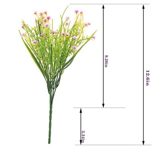 Faux Artificial Plants Outdoor Flowers Fake Babys Breath 18 pcs Mix Colors gallery
