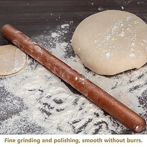 Wood Rolling Extra Long Thickened Rolling Pin For Baking Wooden Dough Roller gallery
