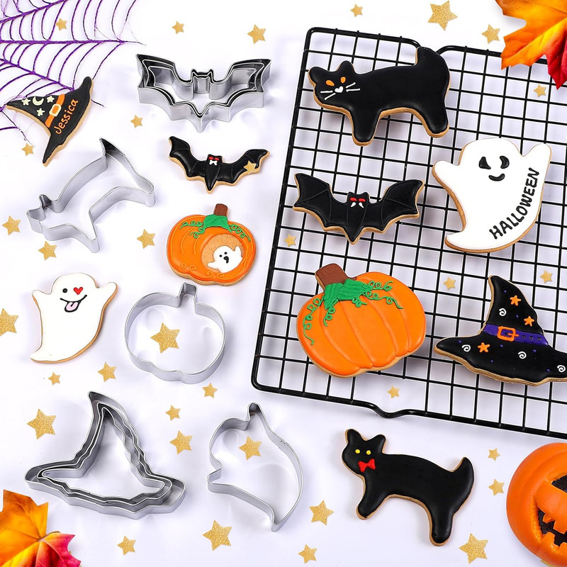 Halloween Cookie Cutters Set - 15 Pcs Stainless Steel Holiday Cookie Cutter with gallery