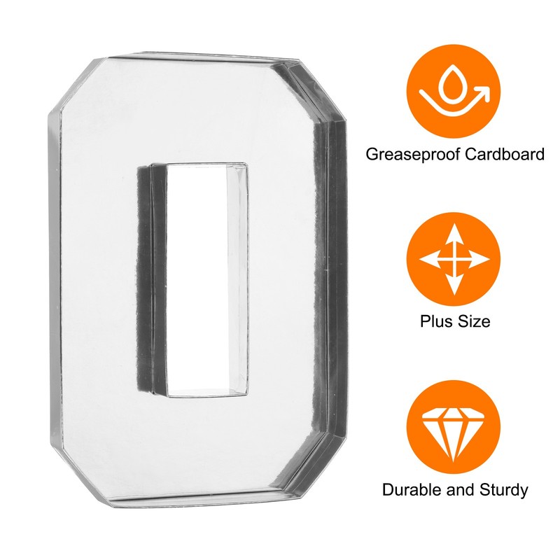 6.7" Cardboard Number for Charcuterie, Cardboard Food Tray (Silver Number 0) gallery