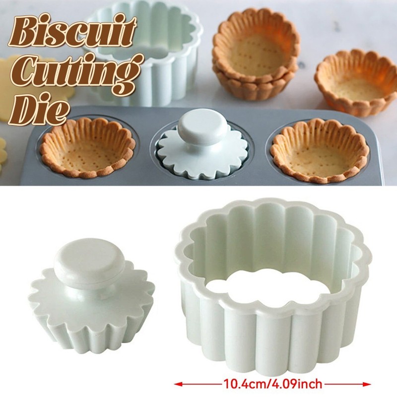 2X Flower Lace Plastic Cookie Cutters Bakeware Mold Fruit Egg Tart Cupcake Mold gallery