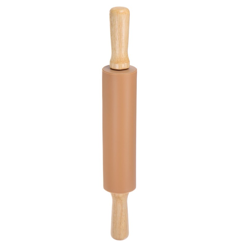 Silicone Rolling Pins for Baking 38cm x 5.2cm, Brown
