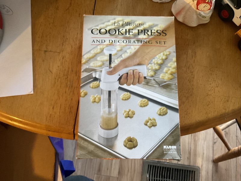Kuhn Cookie Press Rikon Switzerland: Stainless Steel 20 Disc Clear