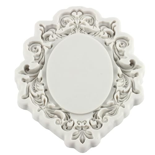 Baroque Photo Frame Fondant Molds Picture Frames Silicone Mold Vintage Style A gallery