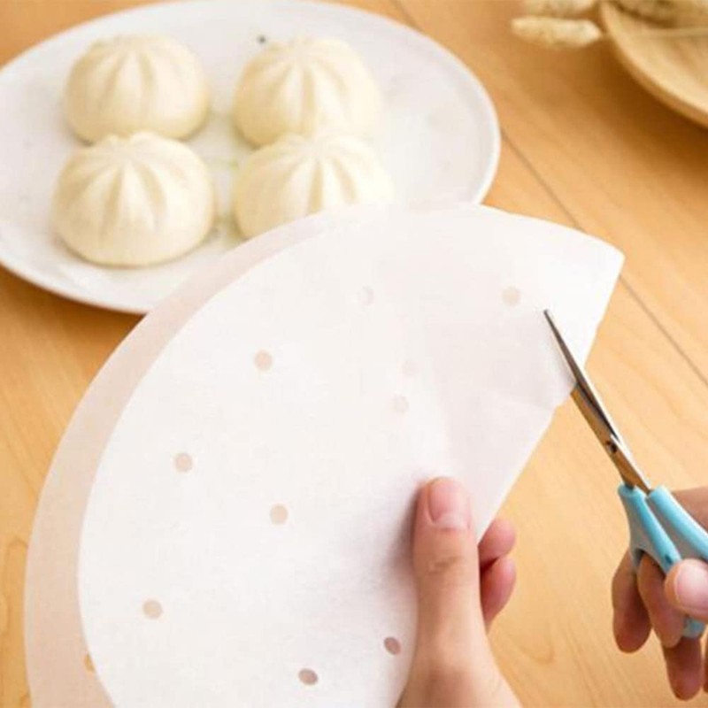 100pcs 3.5 inch Air Fryer Liners Bamboo Steamer Paper Liners, Premium Perfora... gallery